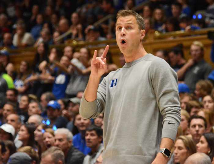 Duke basketball head coach Jon Scheyer